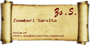 Zsemberi Sarolta névjegykártya