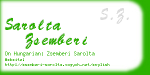 sarolta zsemberi business card